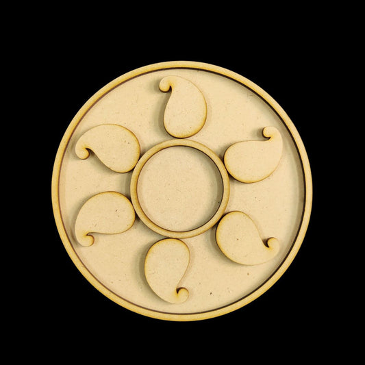 Paisley - Tealight Holder/Platter/Rangoli (MDF) Festive
