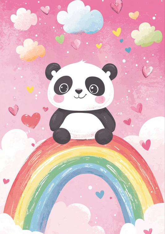 Panda Rainbow Cloud (Decoupage Paper)