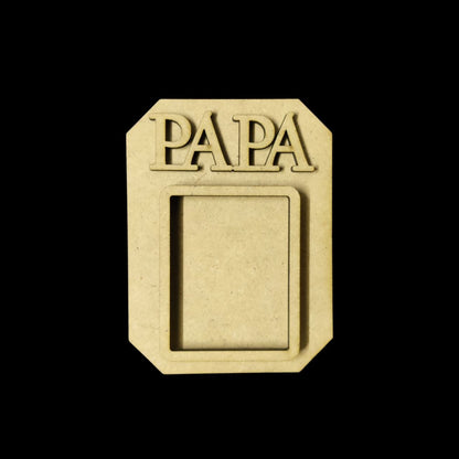 Papa - MDF Photo Fridge Magnet Base - For Father
