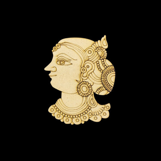 PattaChitra Lady - FolkArt (Premarked Embellishments MDF)