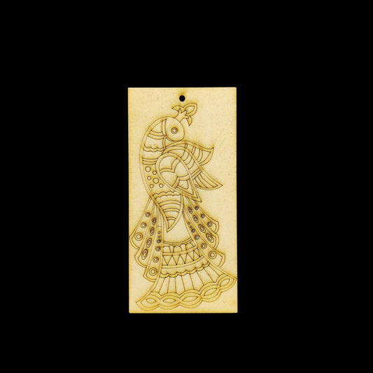 Peacock - Madhubani Art(MDF Bookmark - Folk Art)