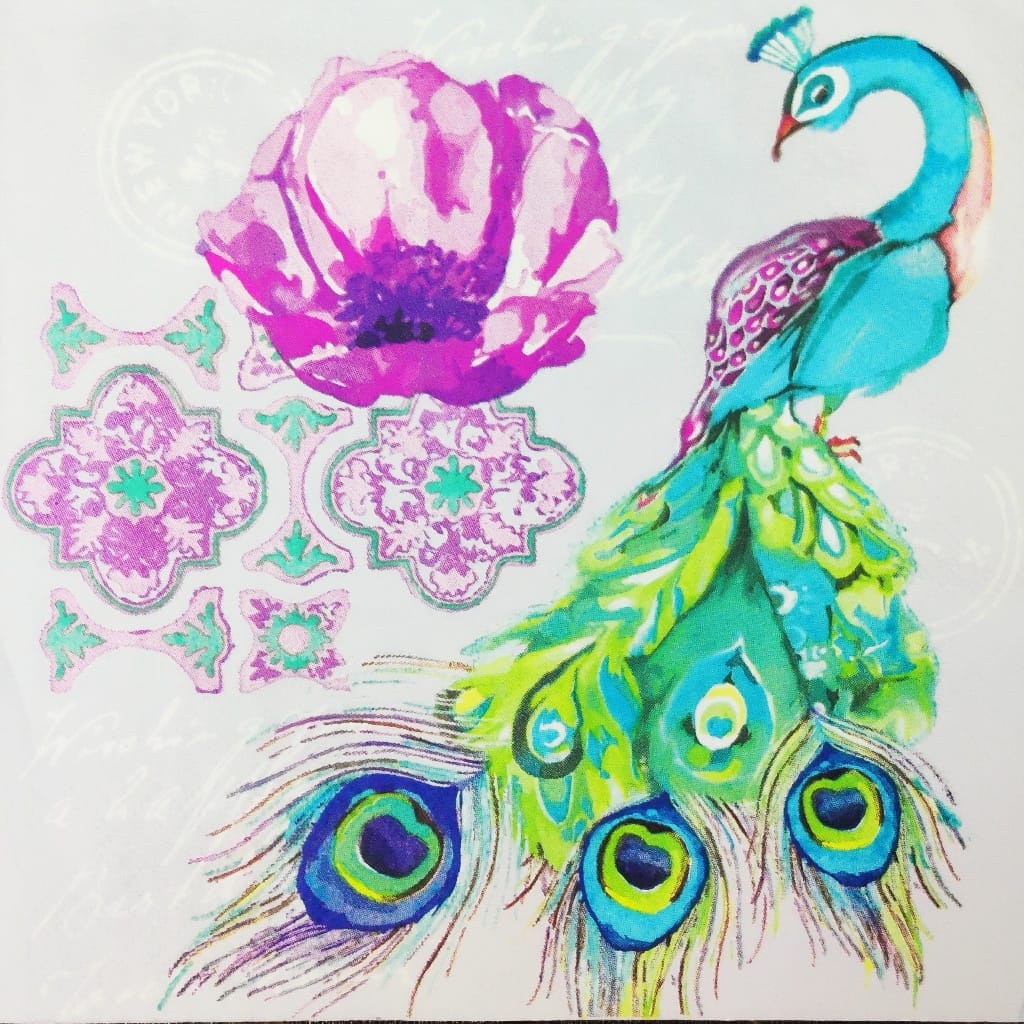 Peacock Painting ( German Napkins Tissues )