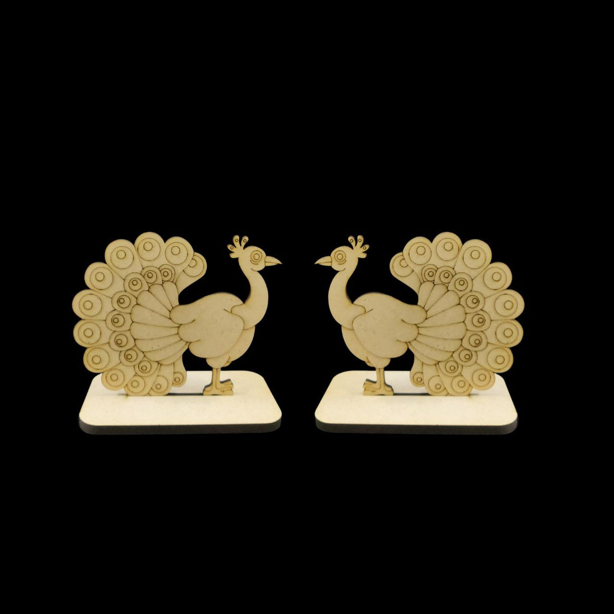 Peacock Traditional (Premarked MDF with Stand) Janmashtami Festive