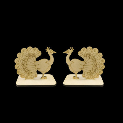 Peacock Traditional (Premarked MDF with Stand) Janmashtami Festive