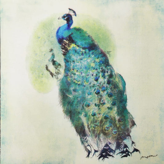 Peacock on Canvas ( German Napkins Tissues )