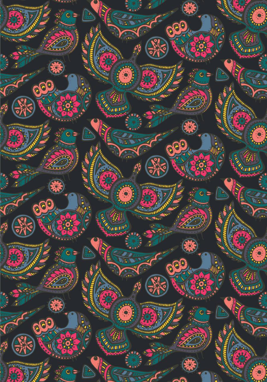 Peacocks Traditional printt ( Decoupage Papers )