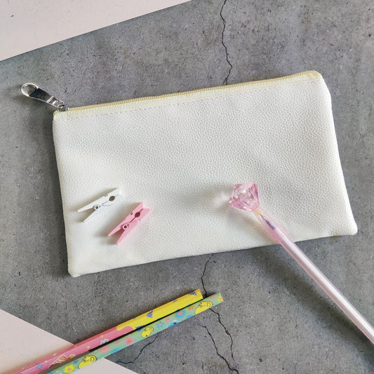 Pencil Pouch ( Faux Leather - Textured )