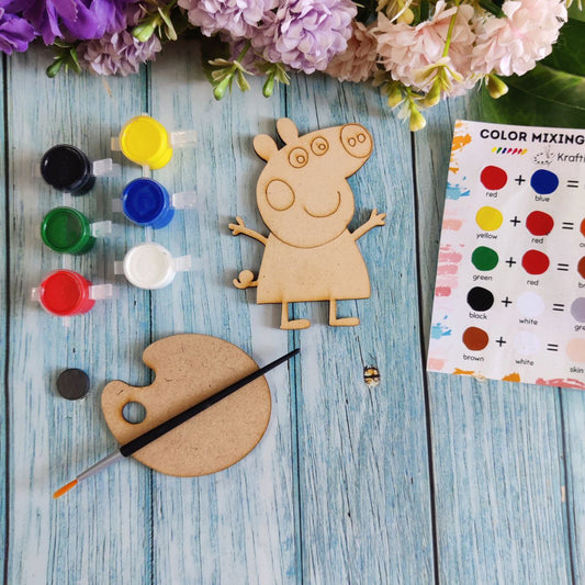 Peppa Pig (Fridge Magnet DIY Kit) MDF
