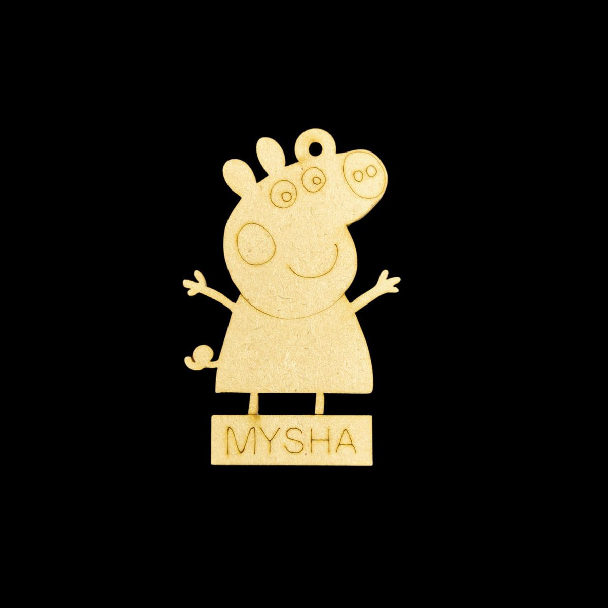 Chloe Peppa Pig (Personalised Bag Dangler | Keychain base MDF)DIY kids Collection