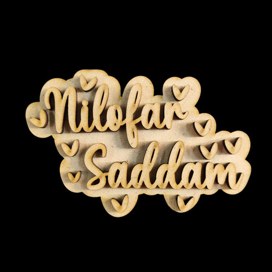 Personalised Couple name - Fridge Magnet base) Valentine's