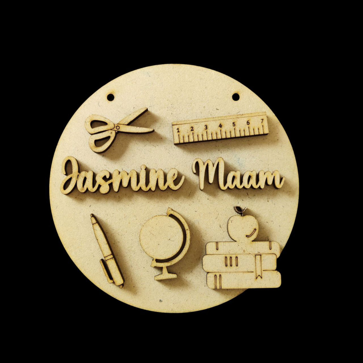 Personalised - Teacher Theme (MDF Mini Name Plate)