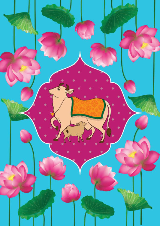 Pichwai Cow ( Decoupage papers )