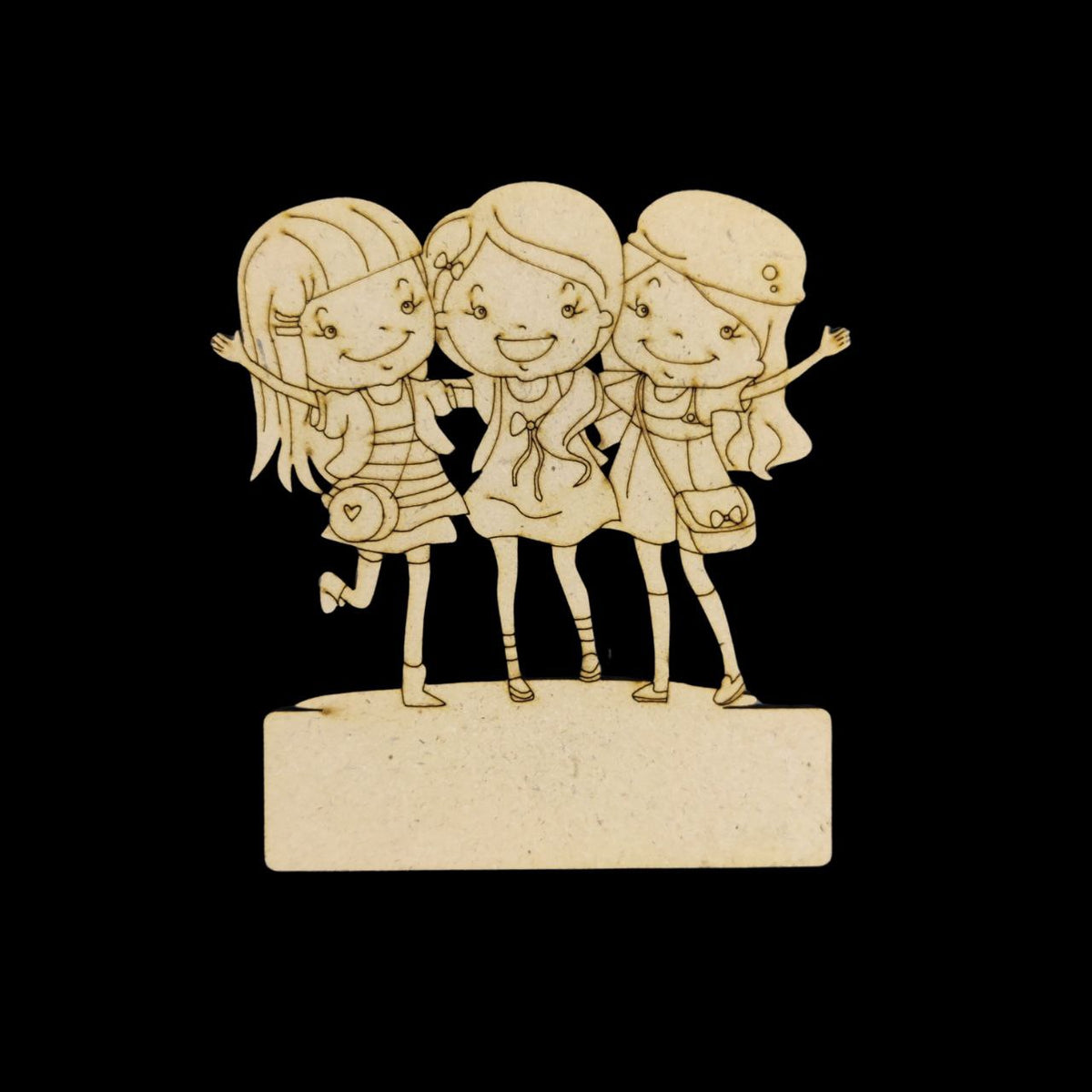 Twin BFFs (MDF Premarked Base) Friendship Day