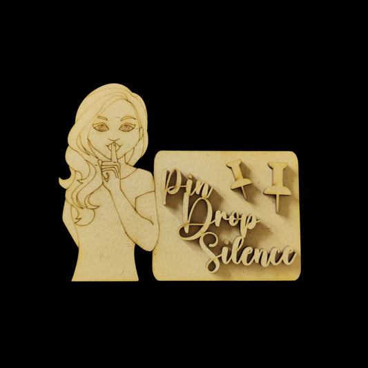 Pin Drop Silence - Teacher Quote (Fridge Magnet Base)