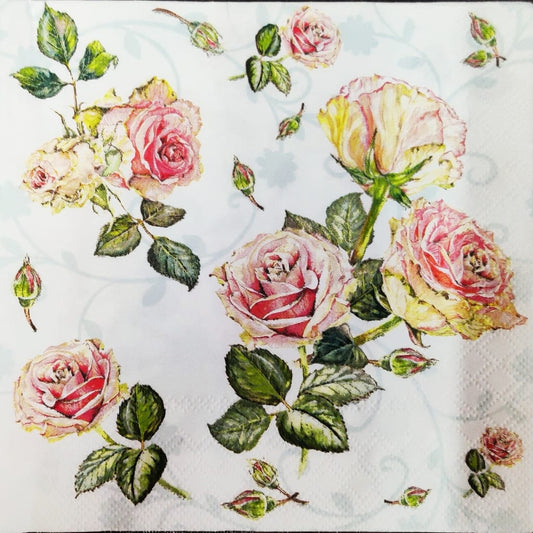 Pink Roses ( German Napkins Tissues )