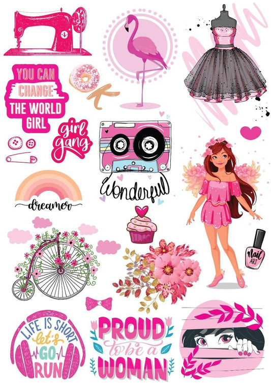 Pink Berry ( Instant Transfer sheet )