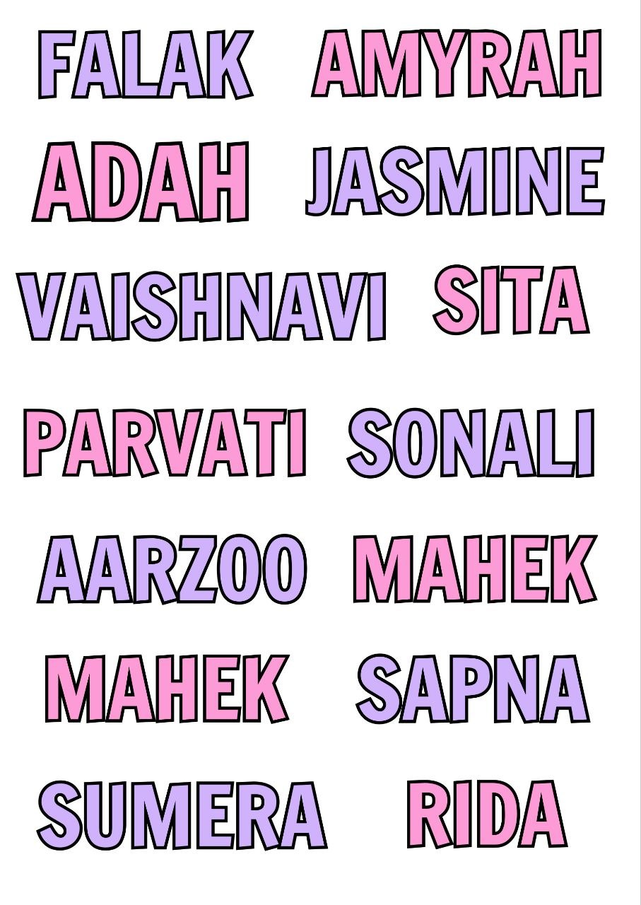 Pink n Lavender POP - Personalised Stickers (UV DTF) Size A6 - 14 Names