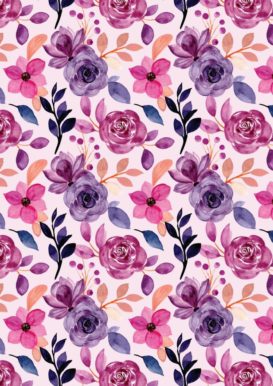 Pink n Purple Aquarelle ( Decoupage Papers )