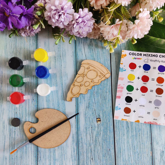 Pizza Slice (Fridge Magnet DIY Kit) MDF
