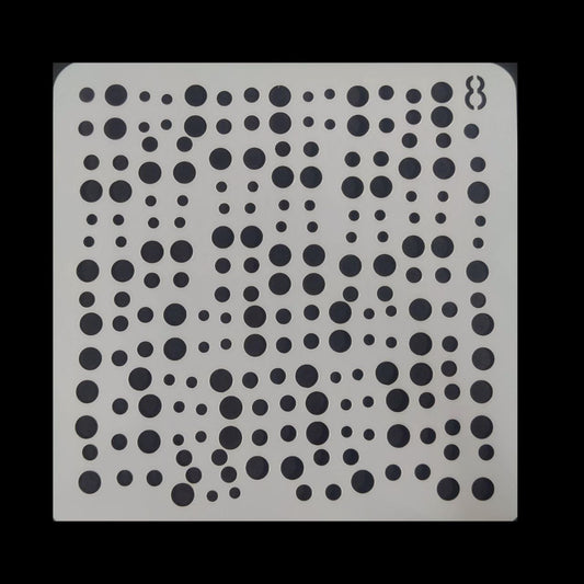 Polka Dots - Mix Circles (5x5 Stencil)