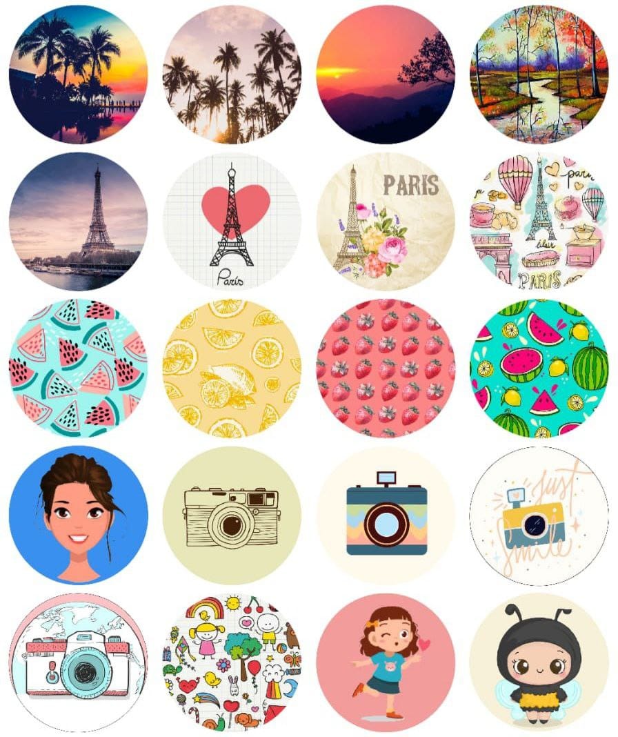 Round Minis( Instant Transfer sheet )