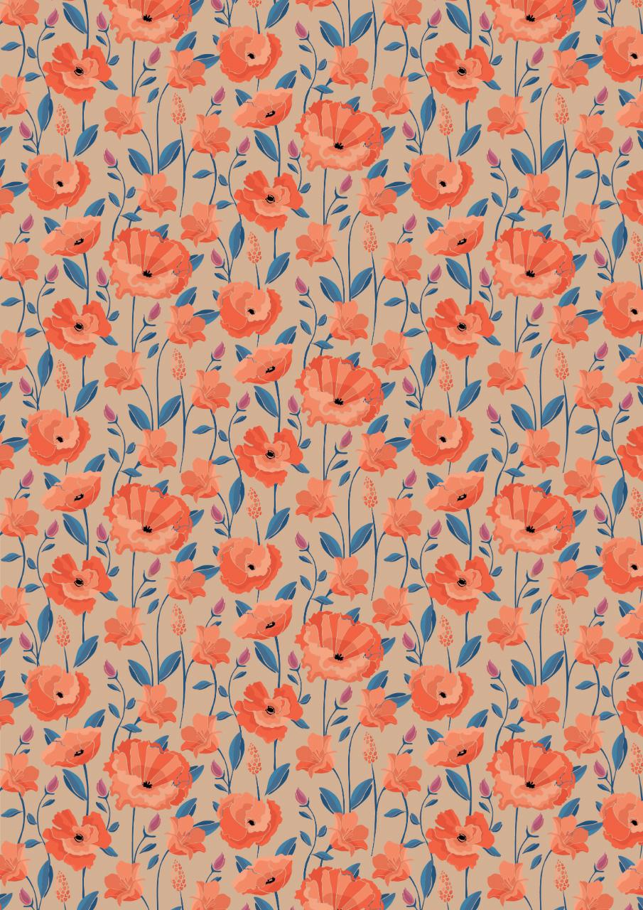 Poppies floral seamless pattern ( Decoupage Papers )