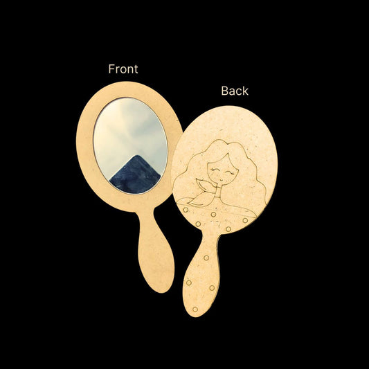Pretty Girl (Hand Mirror with Acrylic - Premarked Lasercut MDF )