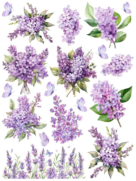 Pretty Lavender Lilacs (Instant Transfer Sheet)