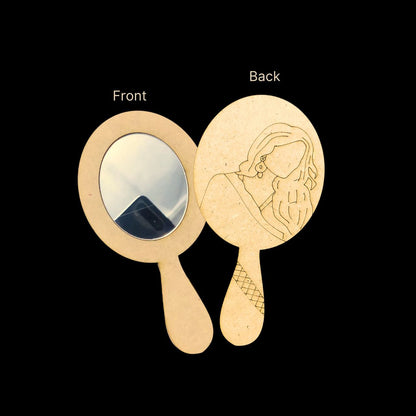 Pretty Woman (Hand Mirror with Acrylic - Premarked Lasercut MDF )
