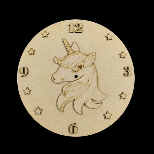 Unicorn Princess ( MDF Clock Base )