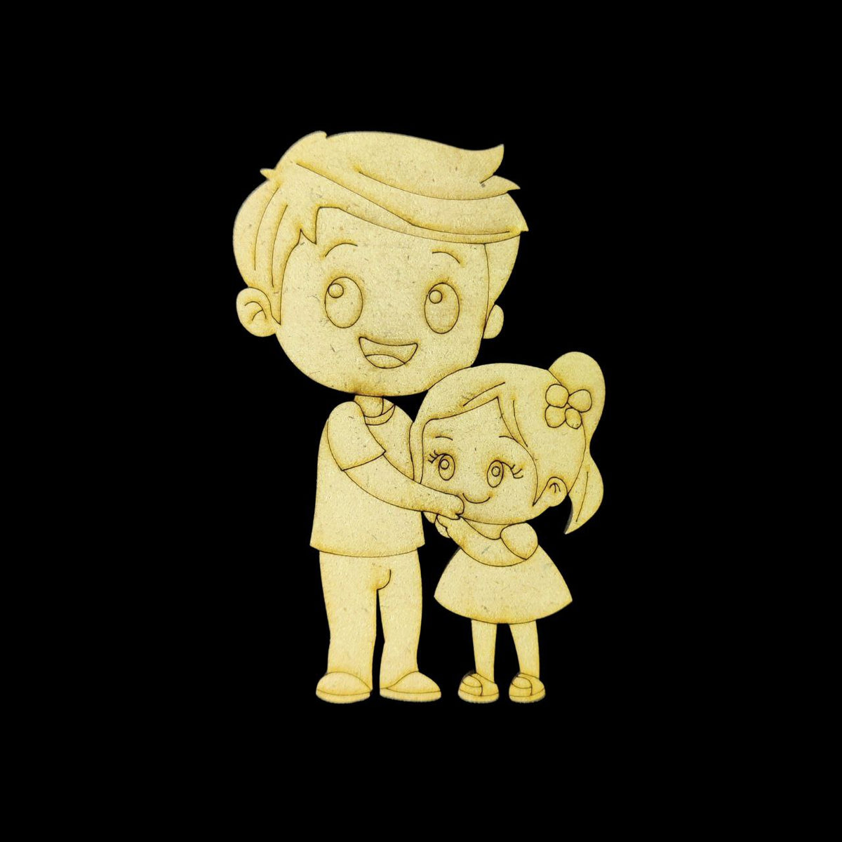 Protective Elder Bhai - Brother Sister (MDF Premarked Base - Raksha Bandhan)