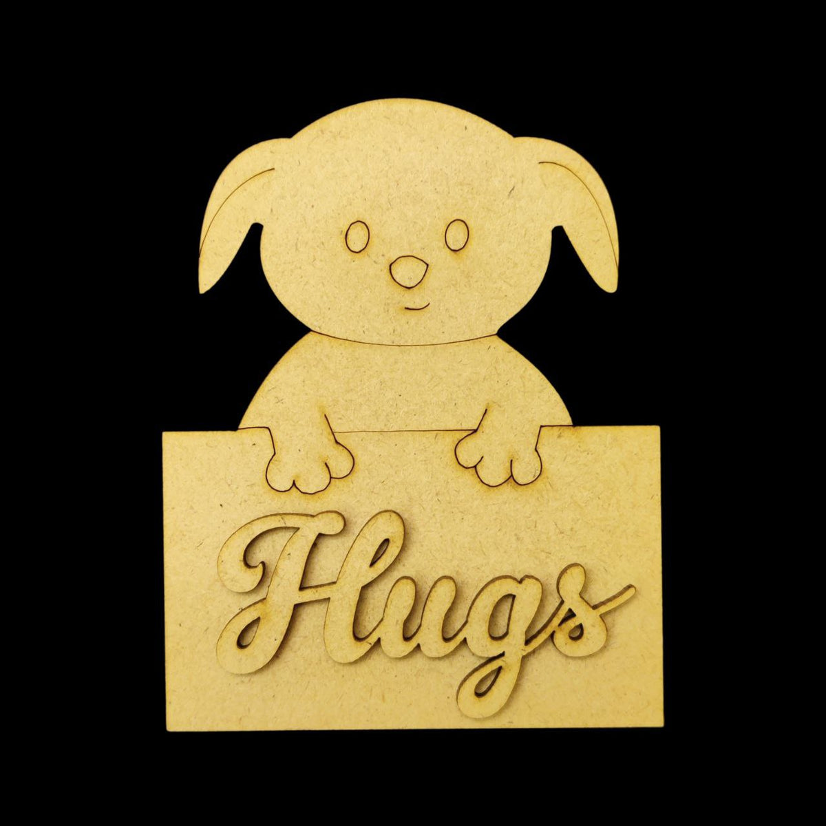 Puppy Hugs ( MDF Fridge magnet Base - Valentine's Collections )