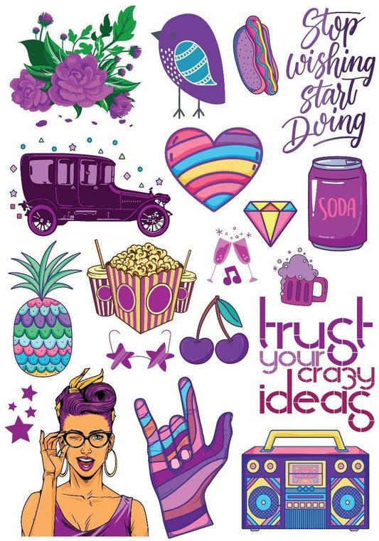 Purple Crush ( Instant Transfer sheet )