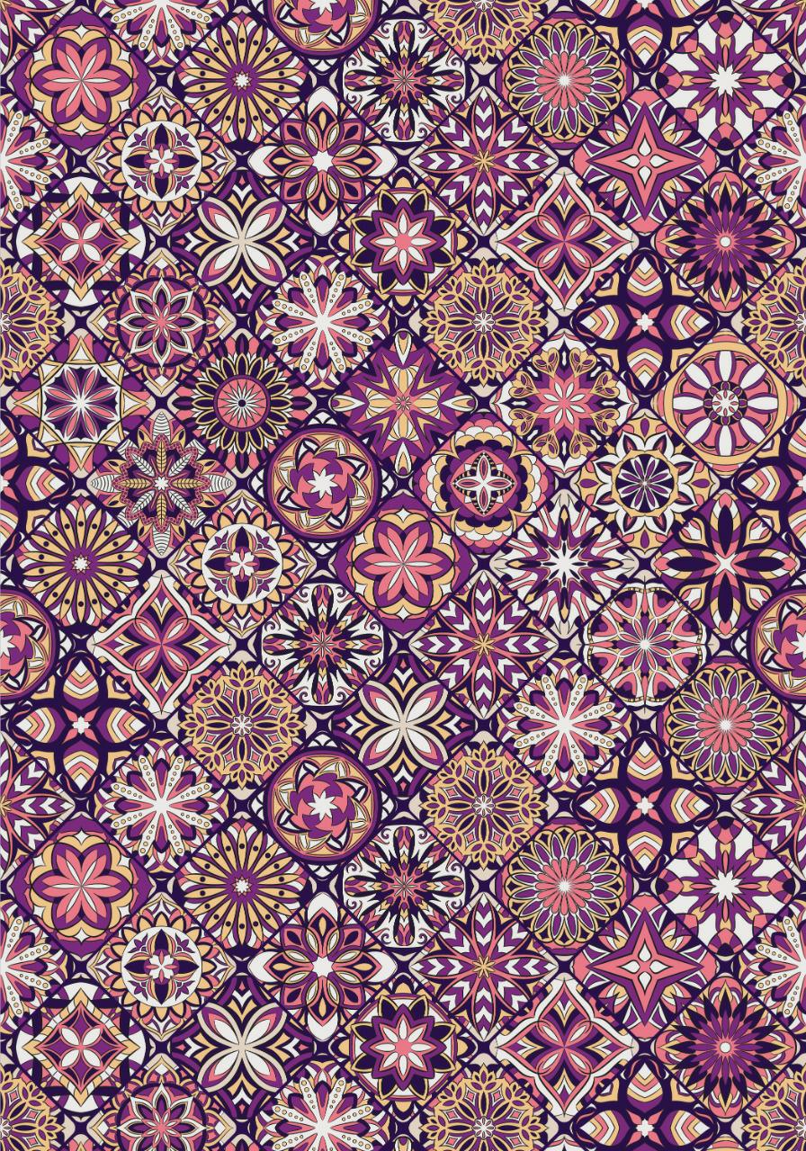 Purplish-hues cross-tiles ( Decoupage Papers )