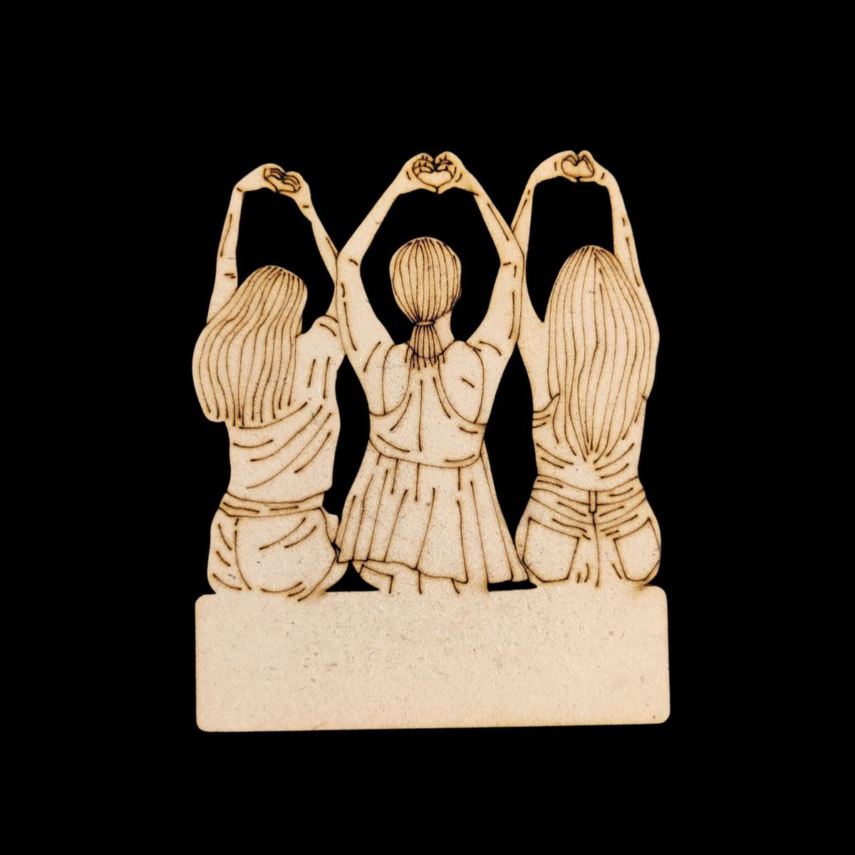 Queens Of Hearts - Friendship (MDF Mini Fridge Magnet Name Boards)