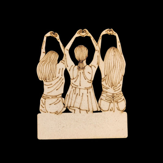 Queens Of Hearts - Friendship (MDF Mini Fridge Magnet Name Boards)