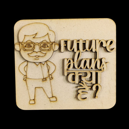 Quirky Fridge Magnet Base 5 ( MDF - Father's day )
