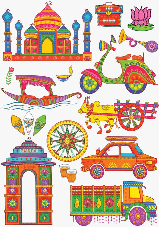 Quirky India ( Instant Transfer sheet )