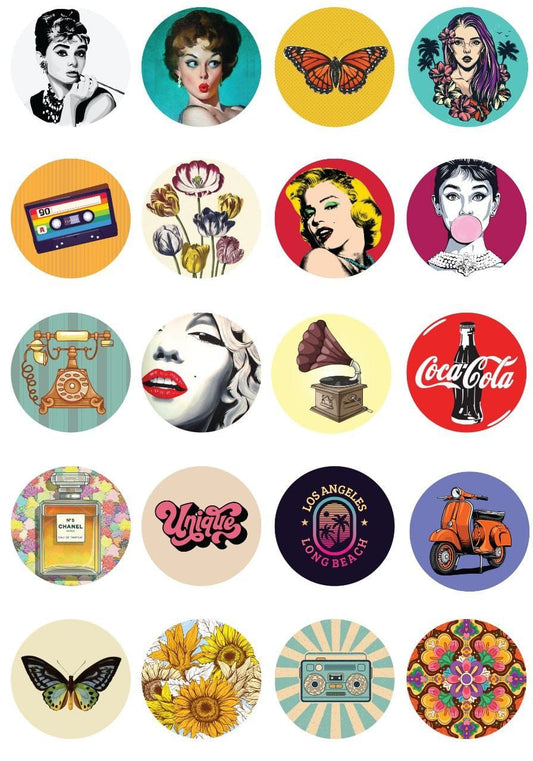 Quirky  prints ( Instant Transfer sheet )