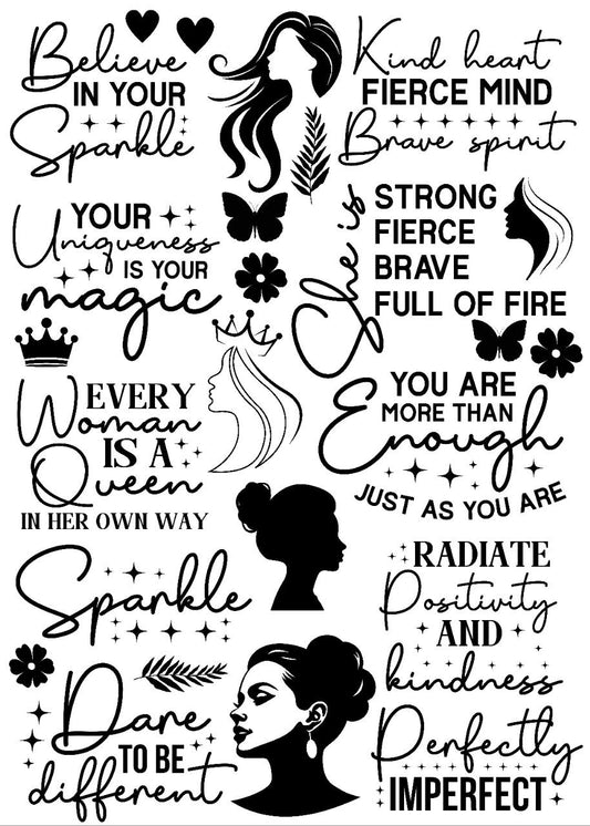 Quotes for Women (Instant Transfer Sheet)
