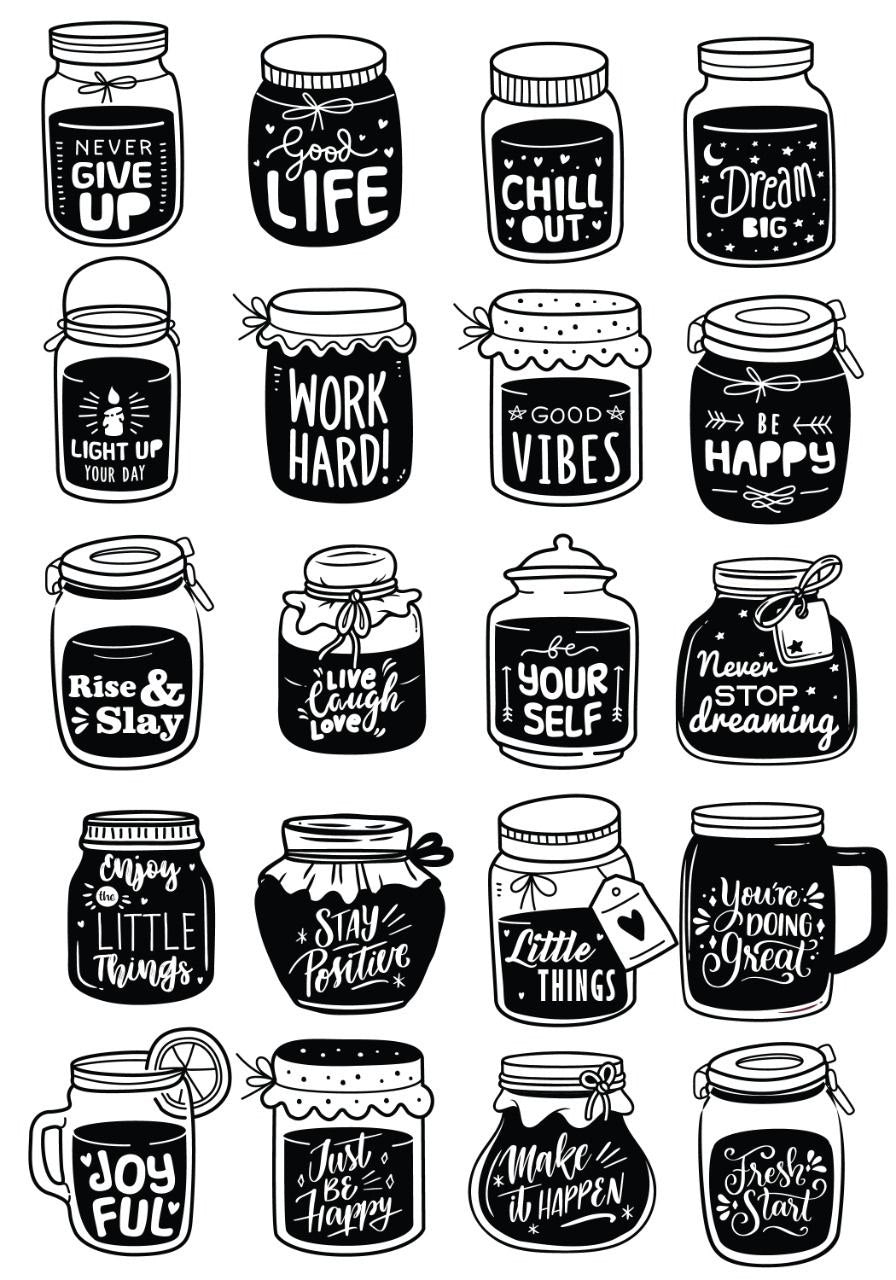 Quotes in a Jar   ( Instant Transfer Sheets )