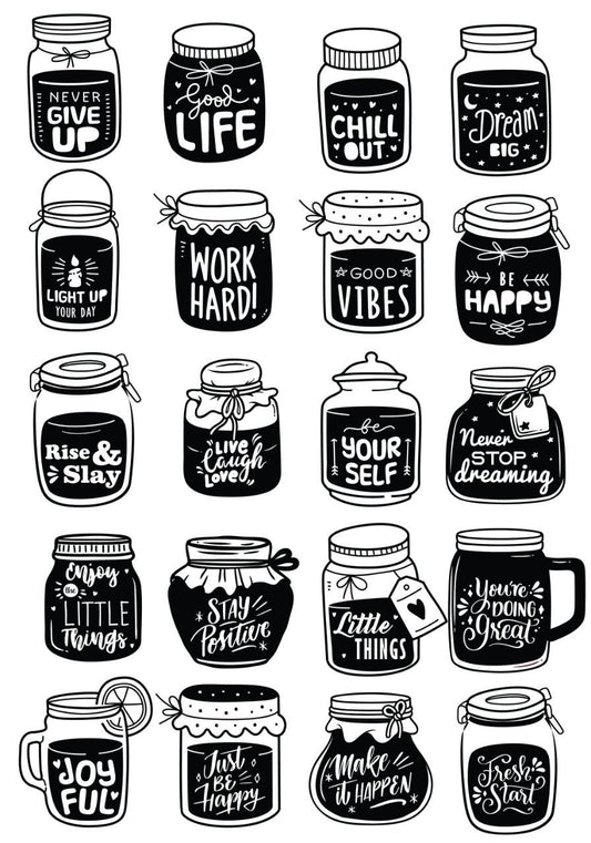Quotes in a Jar   ( Instant Transfer Sheets )