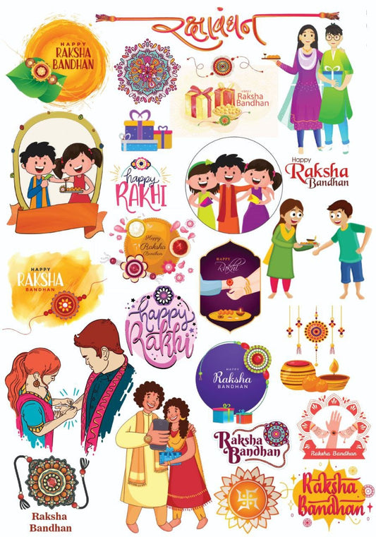 Rakhi Illustrations ( Instant Transfer sheet )