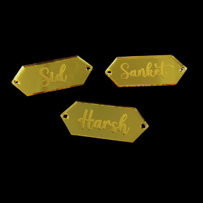 Personalised Initial rakhi with name engraving - Gold (Acrylic)
