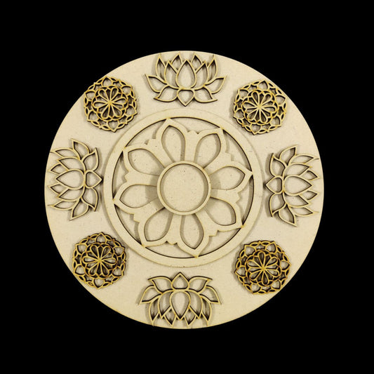 Rangoli Platter 2 (MDF) Diwali