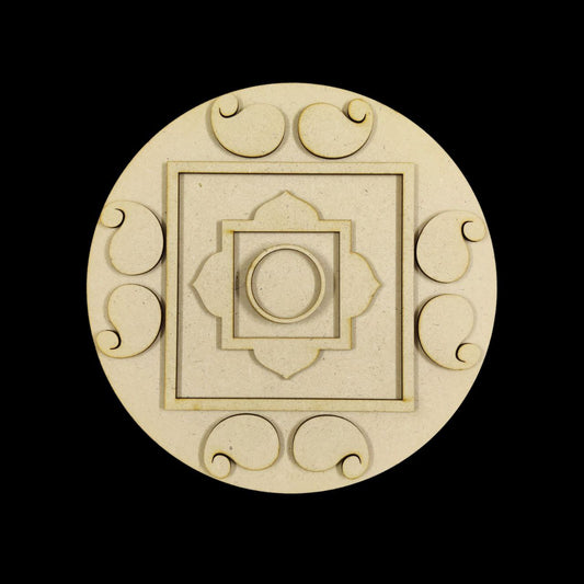Rangoli Platter 3(MDF) Diwali