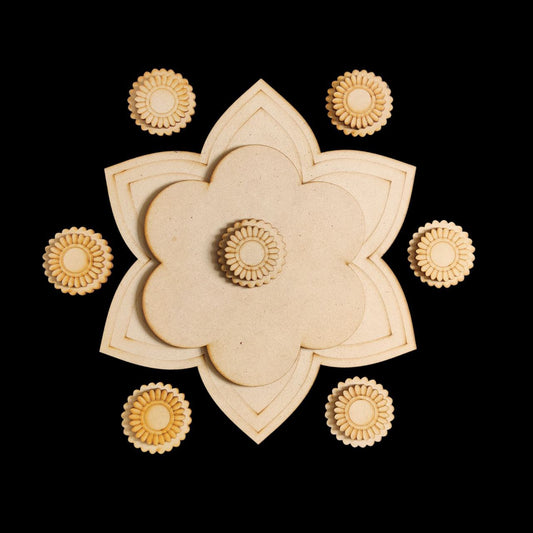 DIY Rangoli Set (MDF - Festive)
