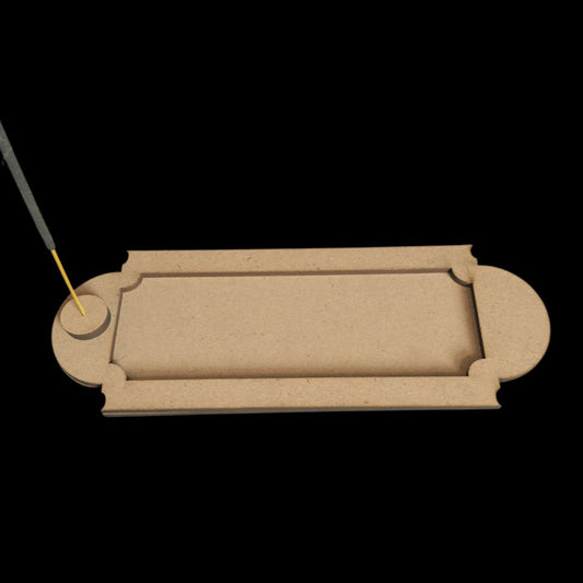 Rectangle Agarbatti-Incense Stick & Tealight Holder (MDF Festive) 1