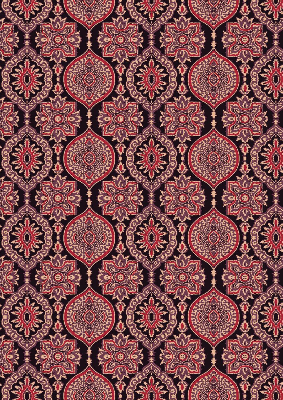 Red Fabric Pattern ( Instant Transfer Sheet )