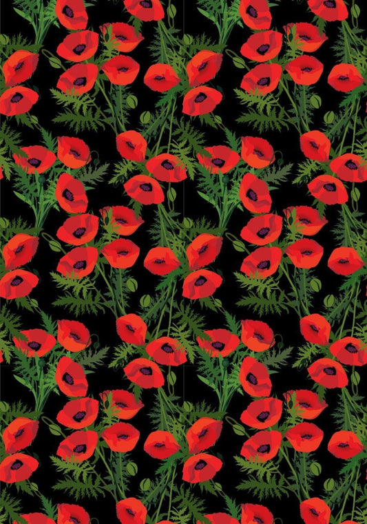 Red Poppies ( Instant Transfer sheet )